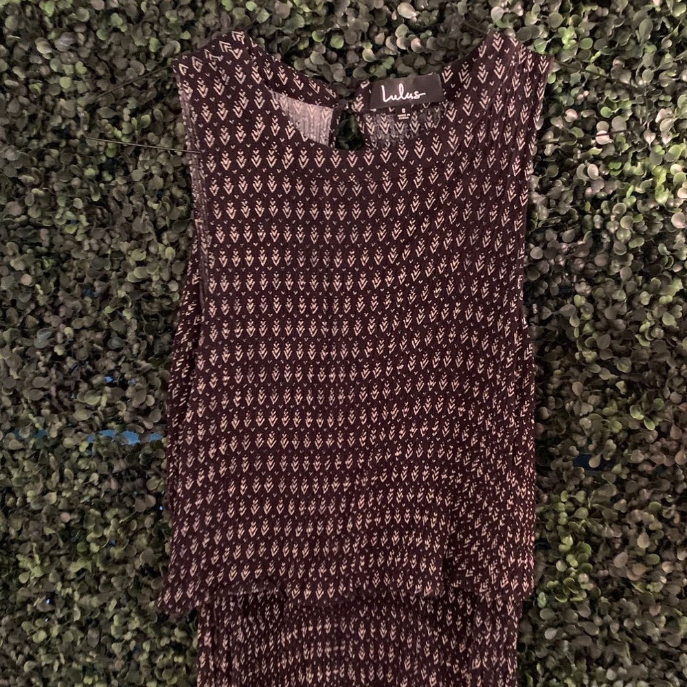 lulus black & white open back romper